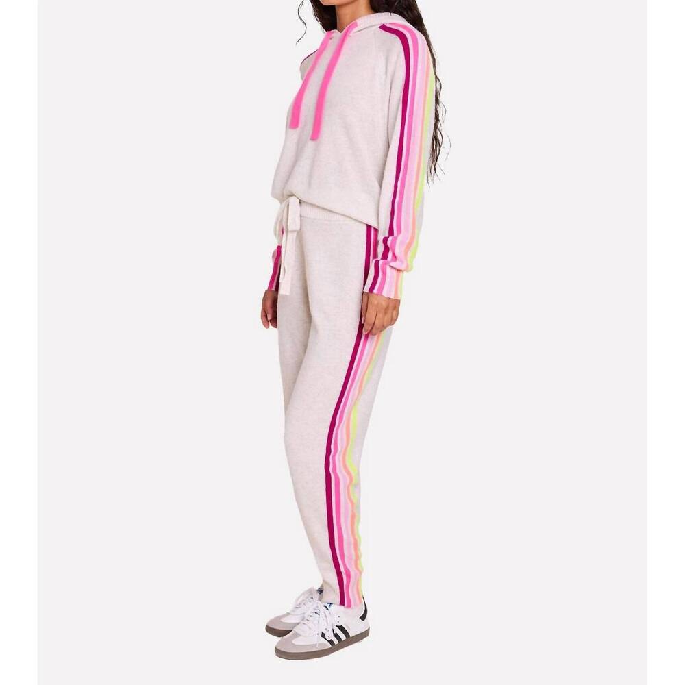 NEW BRODIE CASHMERE ramona rainbow jogger pants in haze dahlia